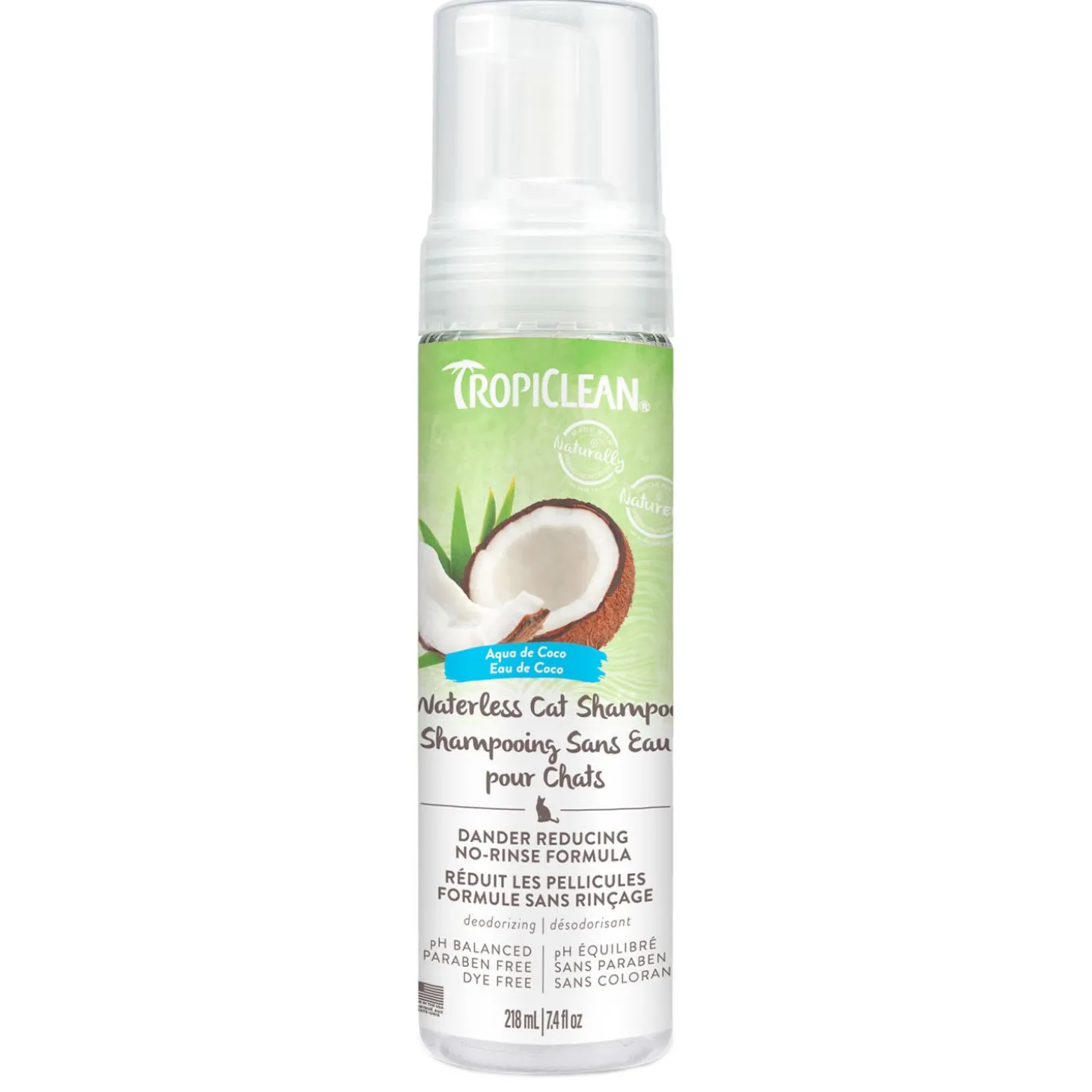 Aqua de Coco Dander Reducing Waterless Cat Shampoo