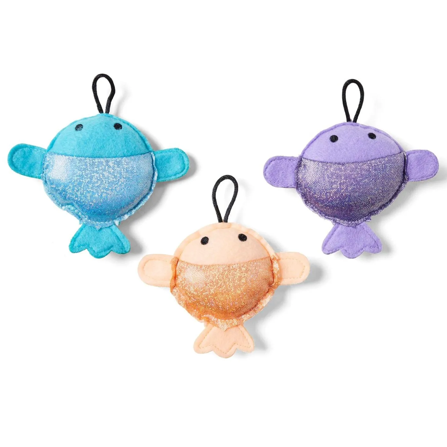 Assorted Shiny Flat Fish Cat Toys