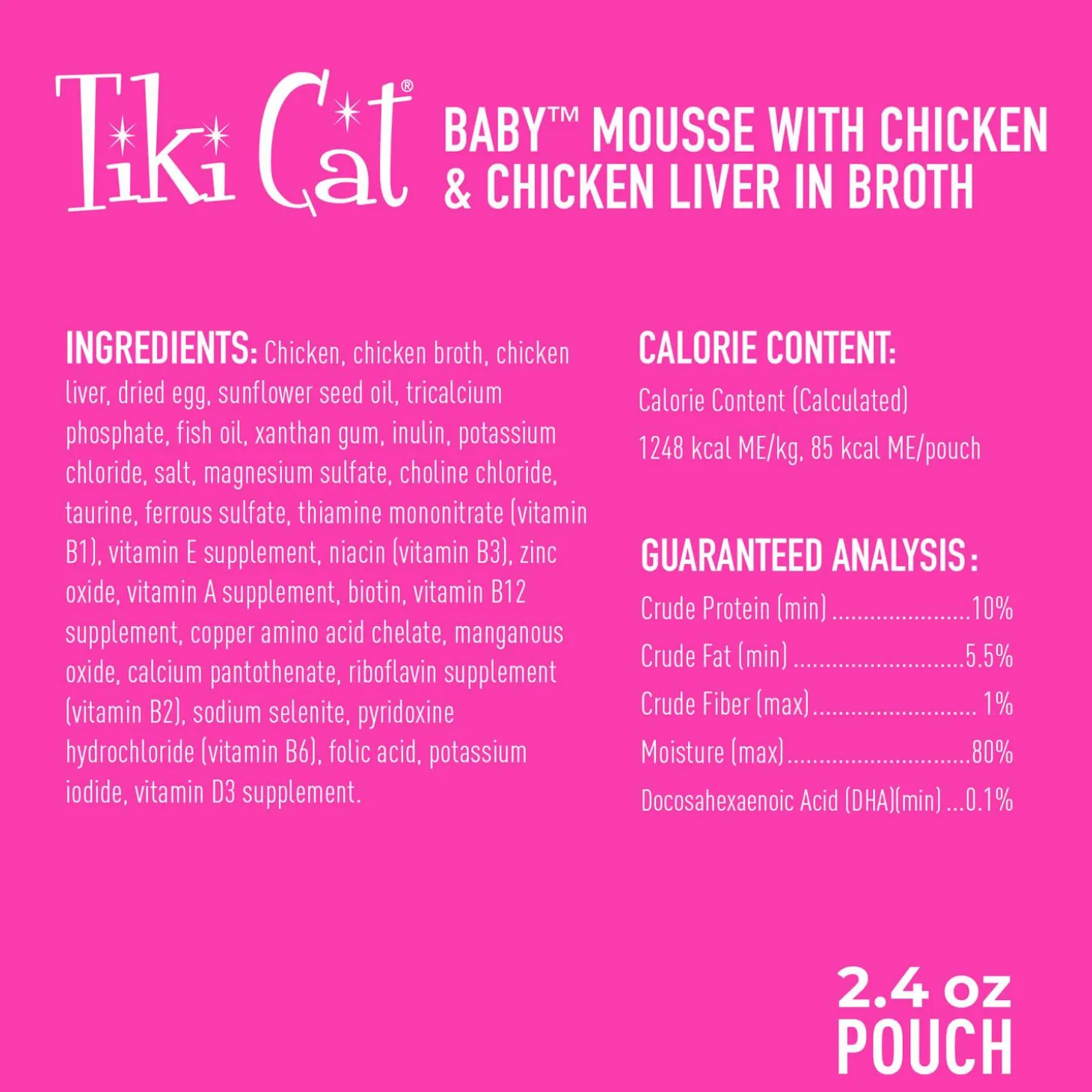 Baby Mousse Chicken & Chicken Liver Kitten Cat Food