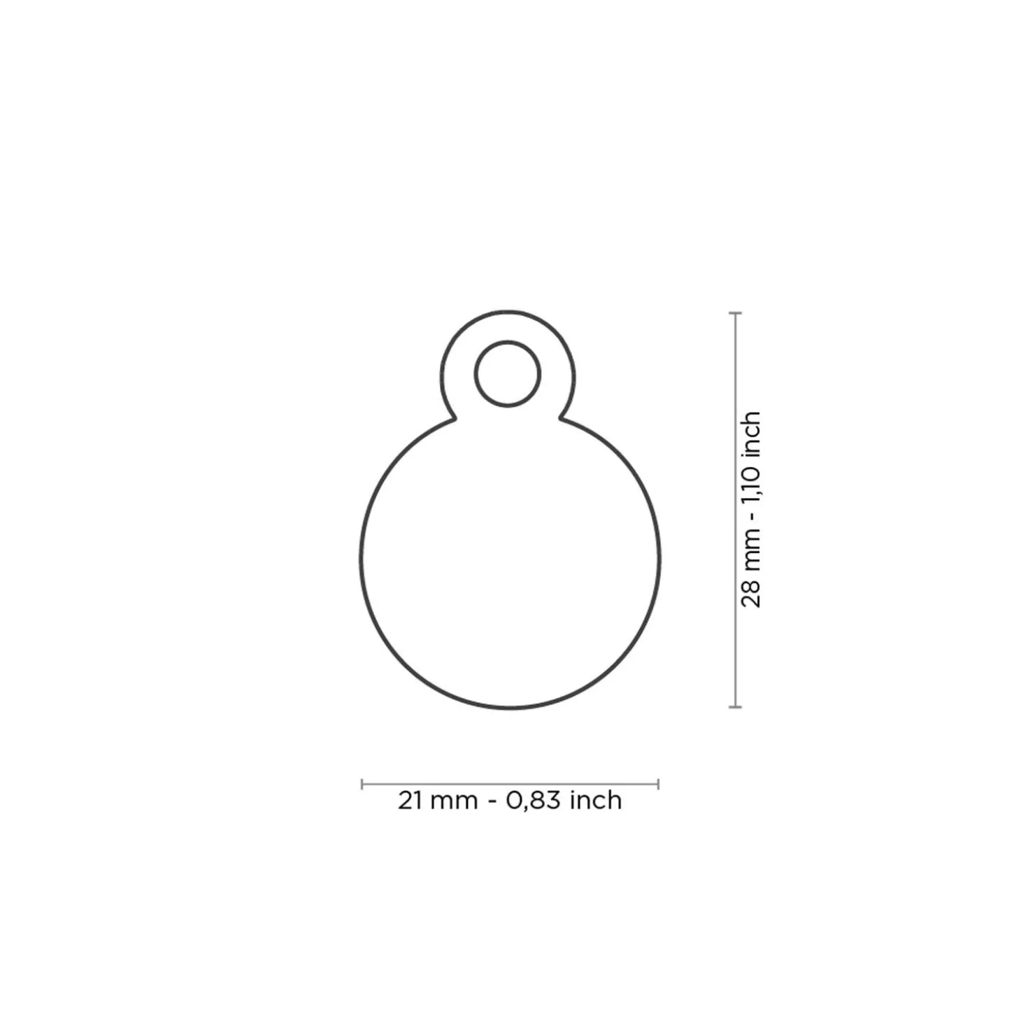 Basic Handmade Black Circle ID Tag