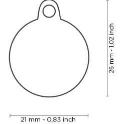 Basic Handmade Pink Circle ID Tag