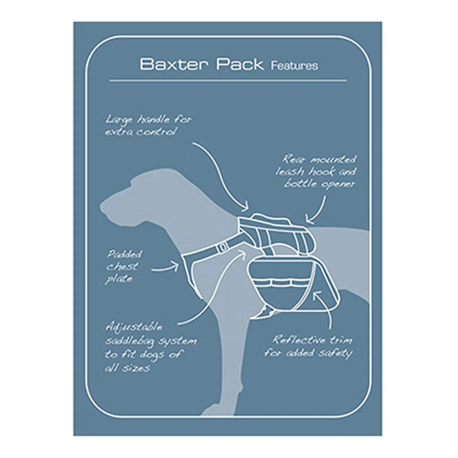 Baxter Coastal Blue Dog Backpack