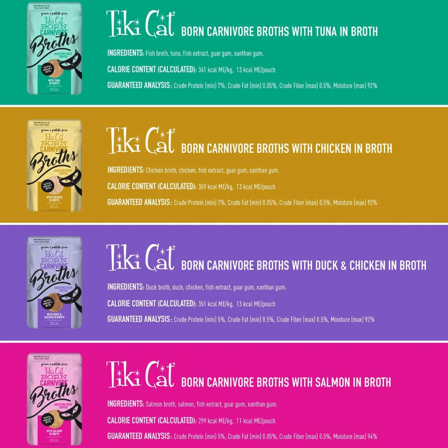 Born Carnivore Broths Variety Pack Cat Food Topper