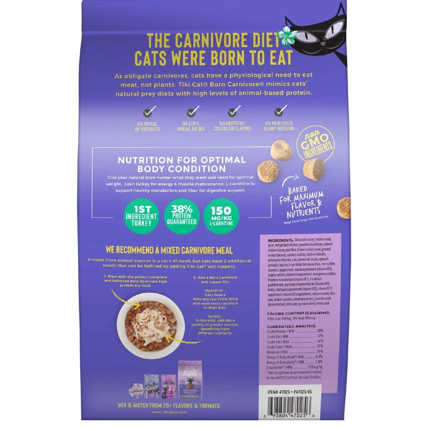 Born Carnivore Optimal Weight Turkey Recipe Adult Cat Food