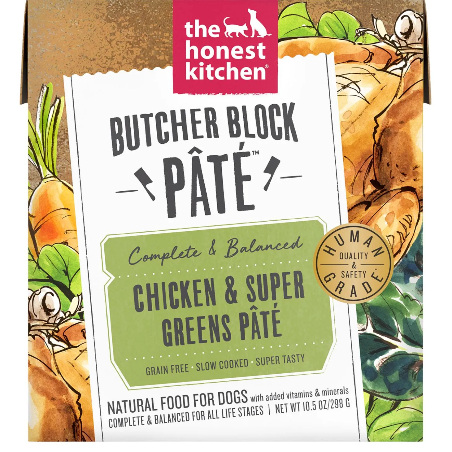 Butcher Block Chicken & Super Greens Pate Dog Food