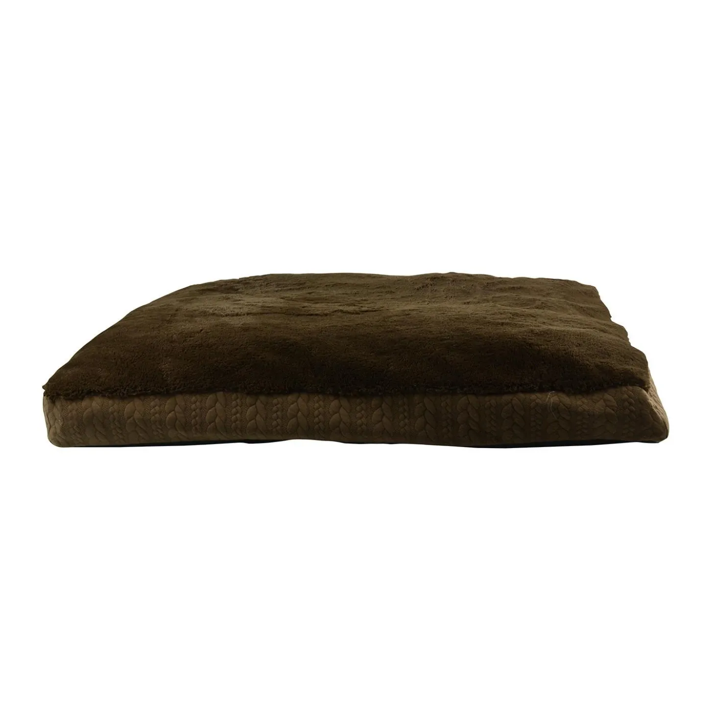 Cable Knit Gusset Mattress Bed Brown