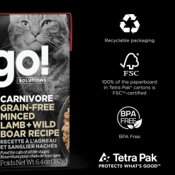 Carnivore Grain-Free Minced Lamb + Wild Boar Recipe Cat Food