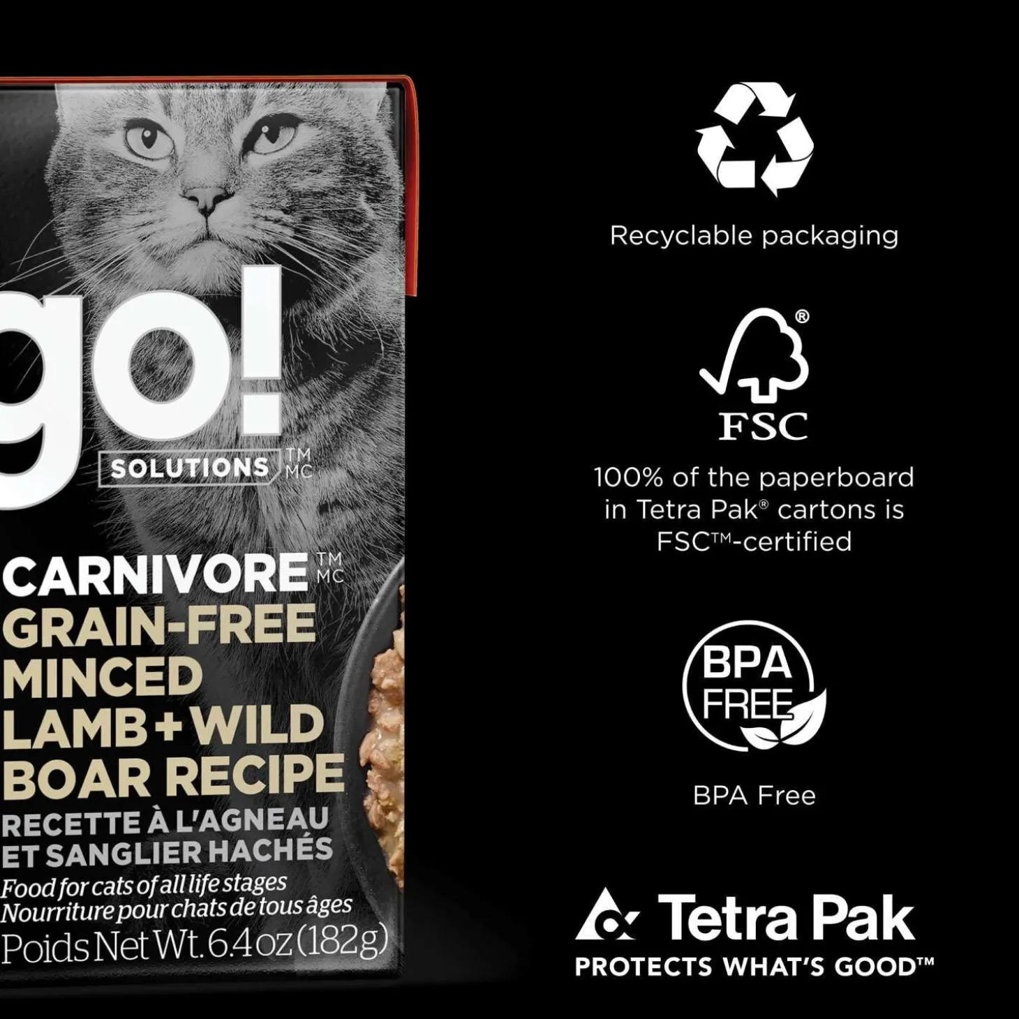 Carnivore Grain-Free Minced Lamb + Wild Boar Recipe Cat Food