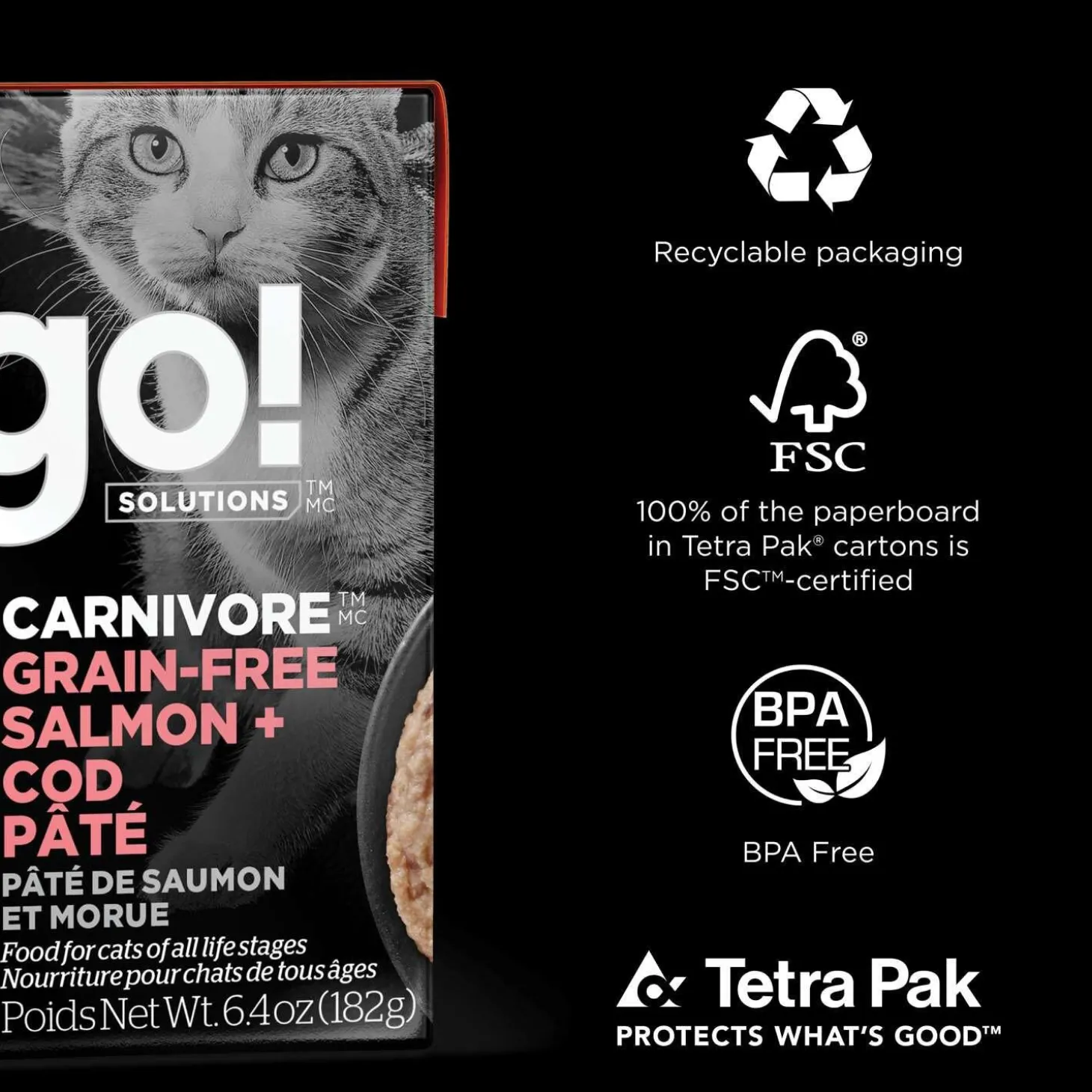 Carnivore Grain-Free Salmon + Cod Pate Recipe Cat Food