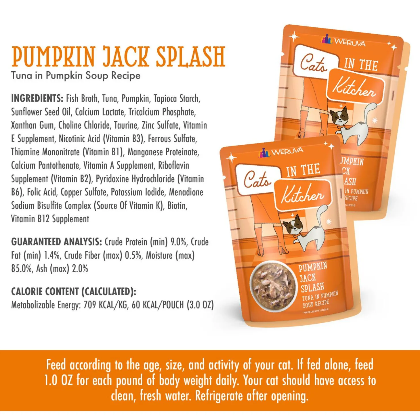 Cats in the Kitchen Pumpkin Jack Splash Tuna in Pumpkin Soup Recipe Adult Cat Food