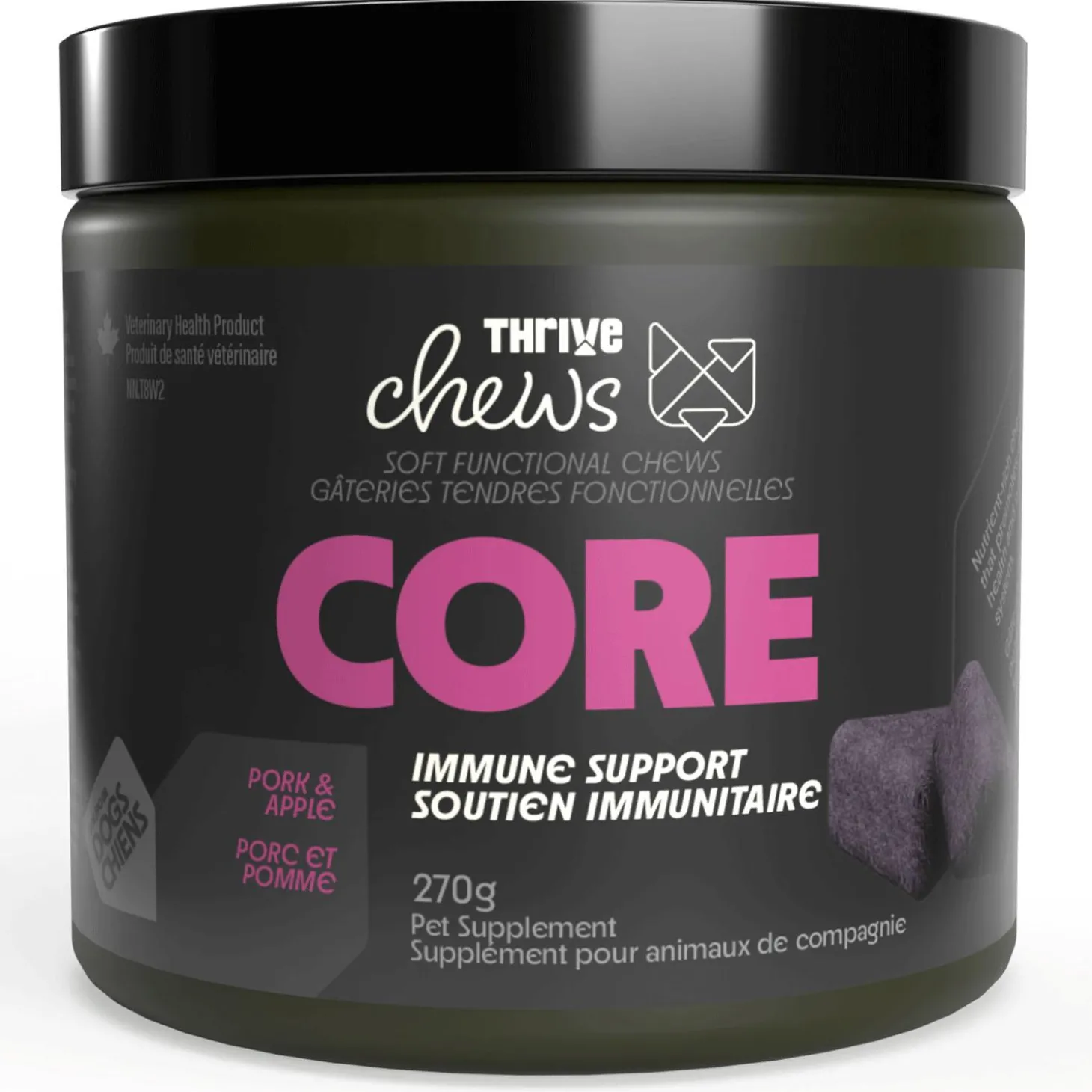 Chews Core Immune Support Pork & Apple Dog Supplement