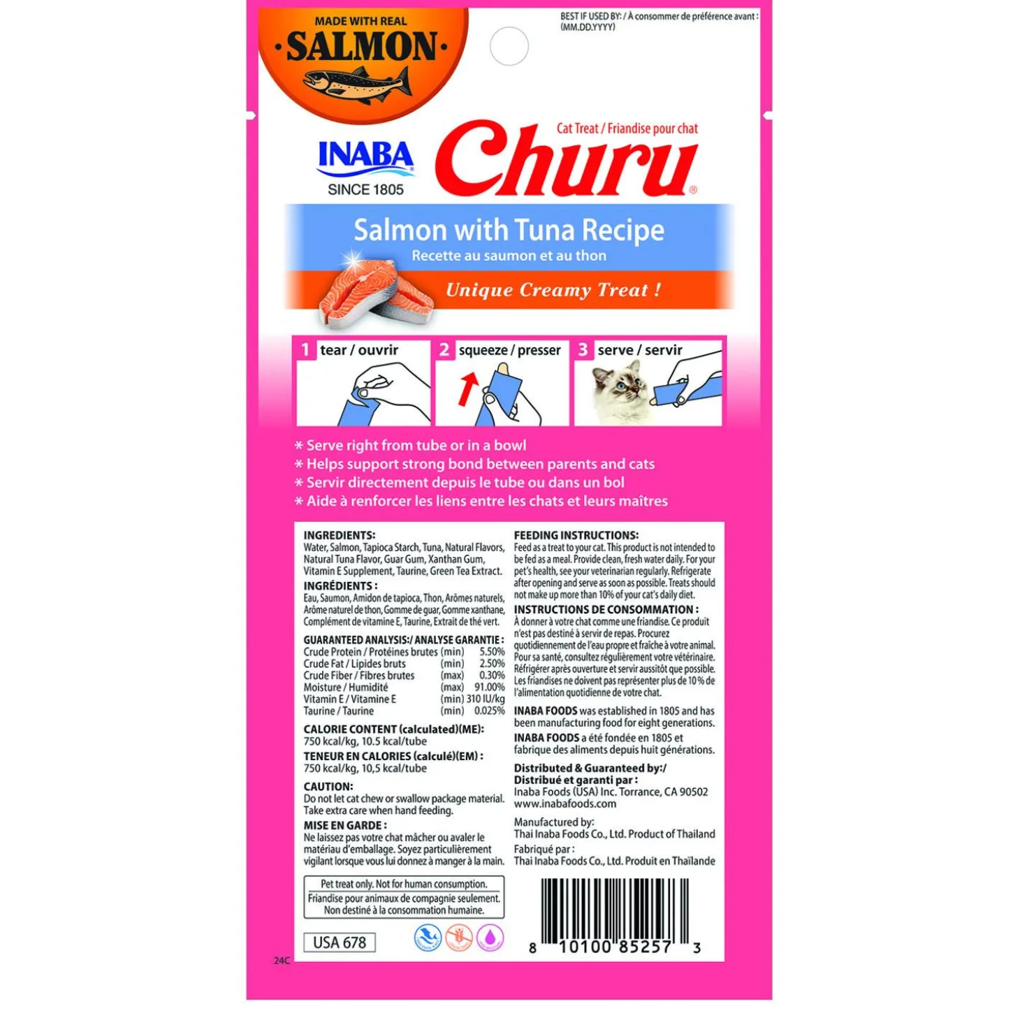 Churu Salmon with Tuna Recipe Cat Treats
