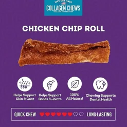 Collagen Chews Rolls Coated with Chicken Large Dog Treats