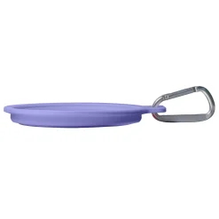 Collapsible Purple Travel Bowl with Lick Bottom