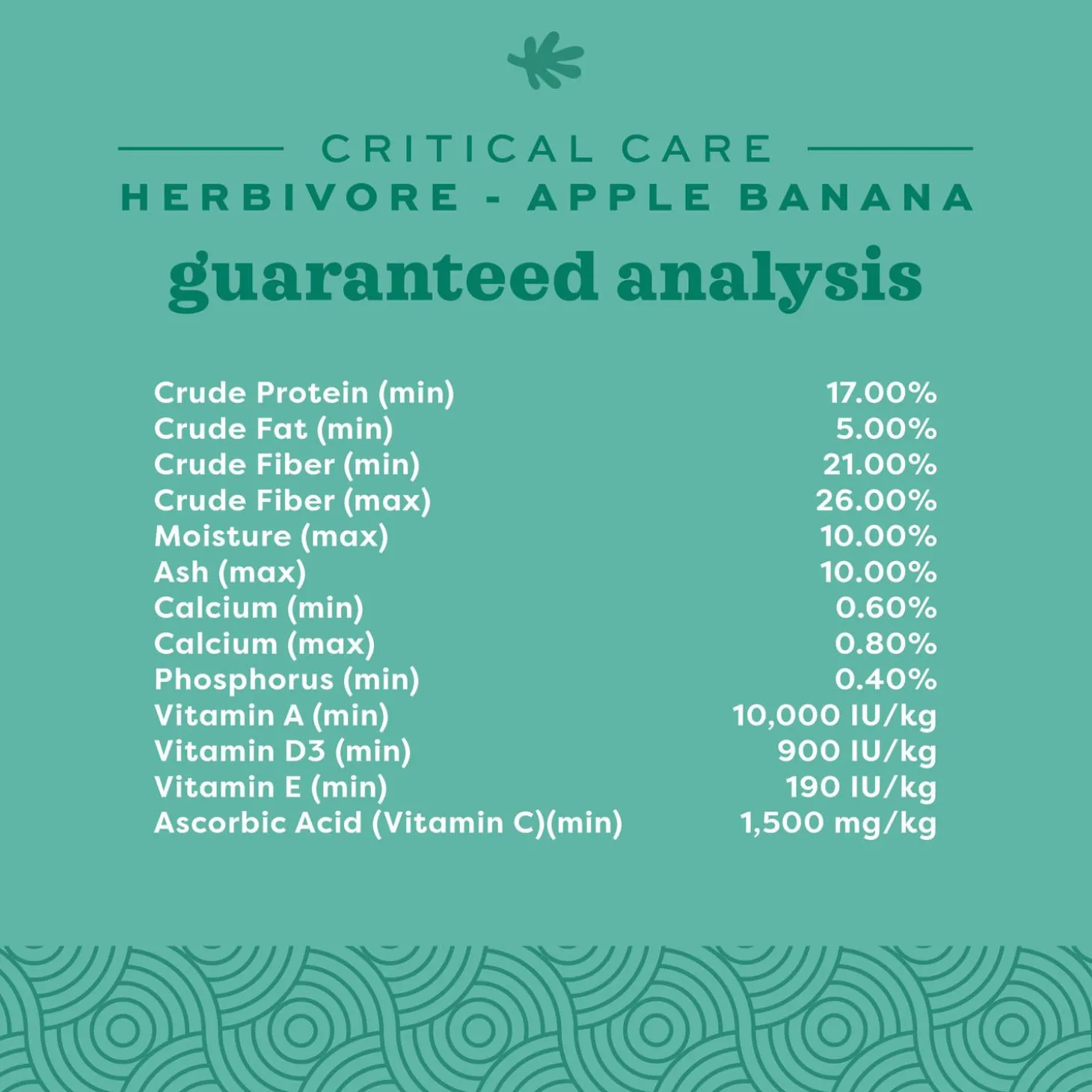 Critical Care Herbivore Apple & Banana Flavour Feeding Formula