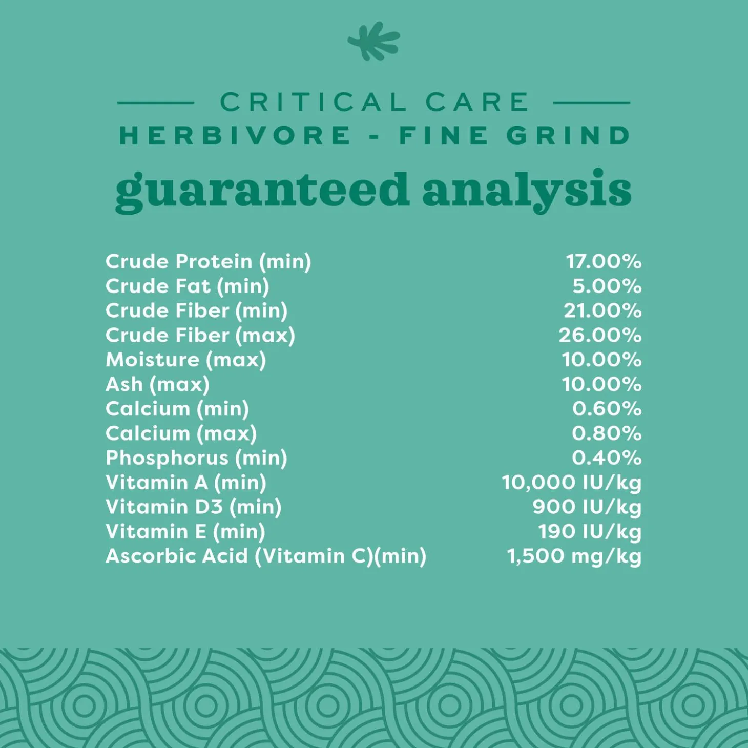 Critical Care Herbivore Papaya Flavour Fine Grind Feeding Formula