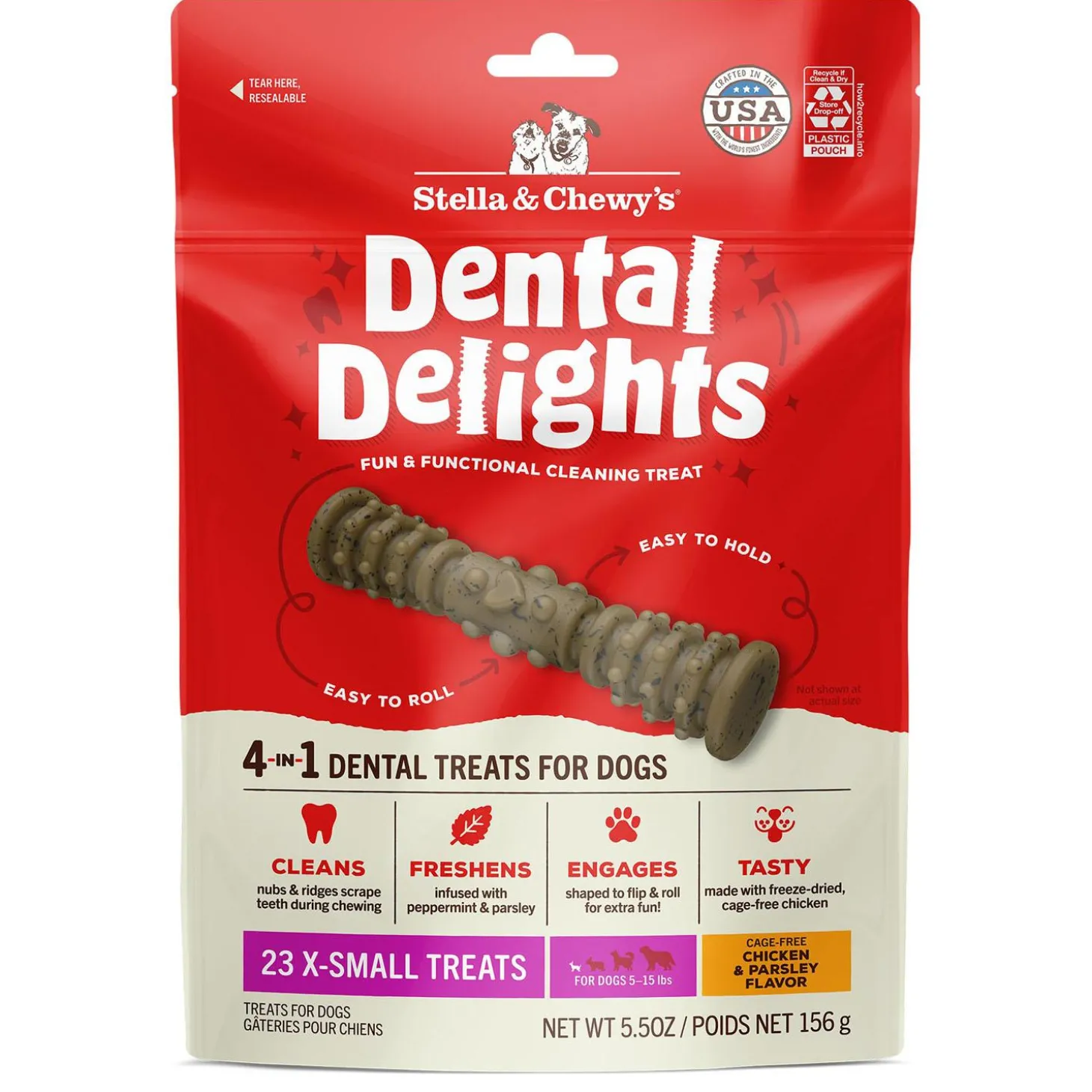 Dental Delights Chicken & Parsley Flavour X-Small Dog Treats