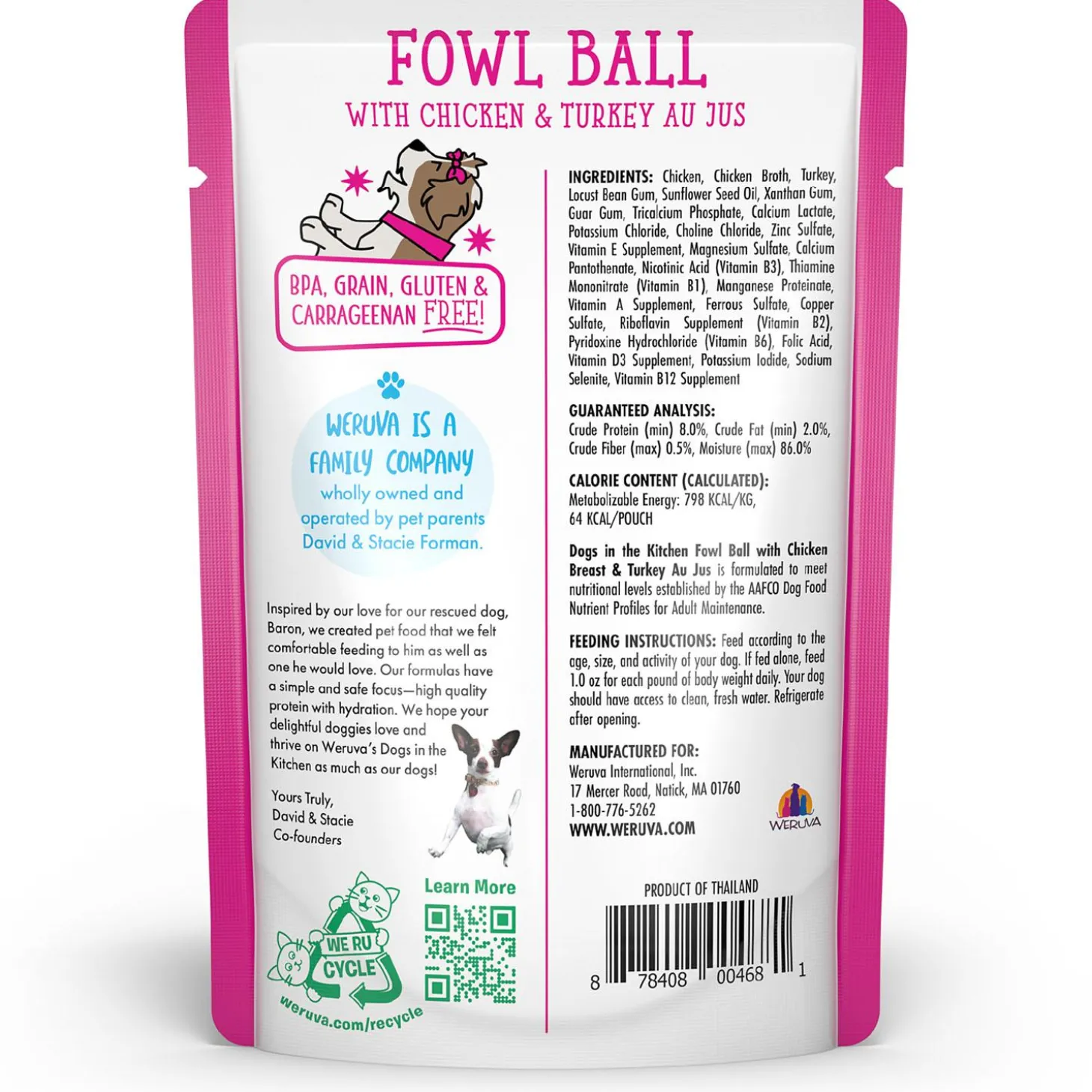 Dogs in the Kitchen Fowl Ball with Chicken Breast & Turkey Adult Dog Food