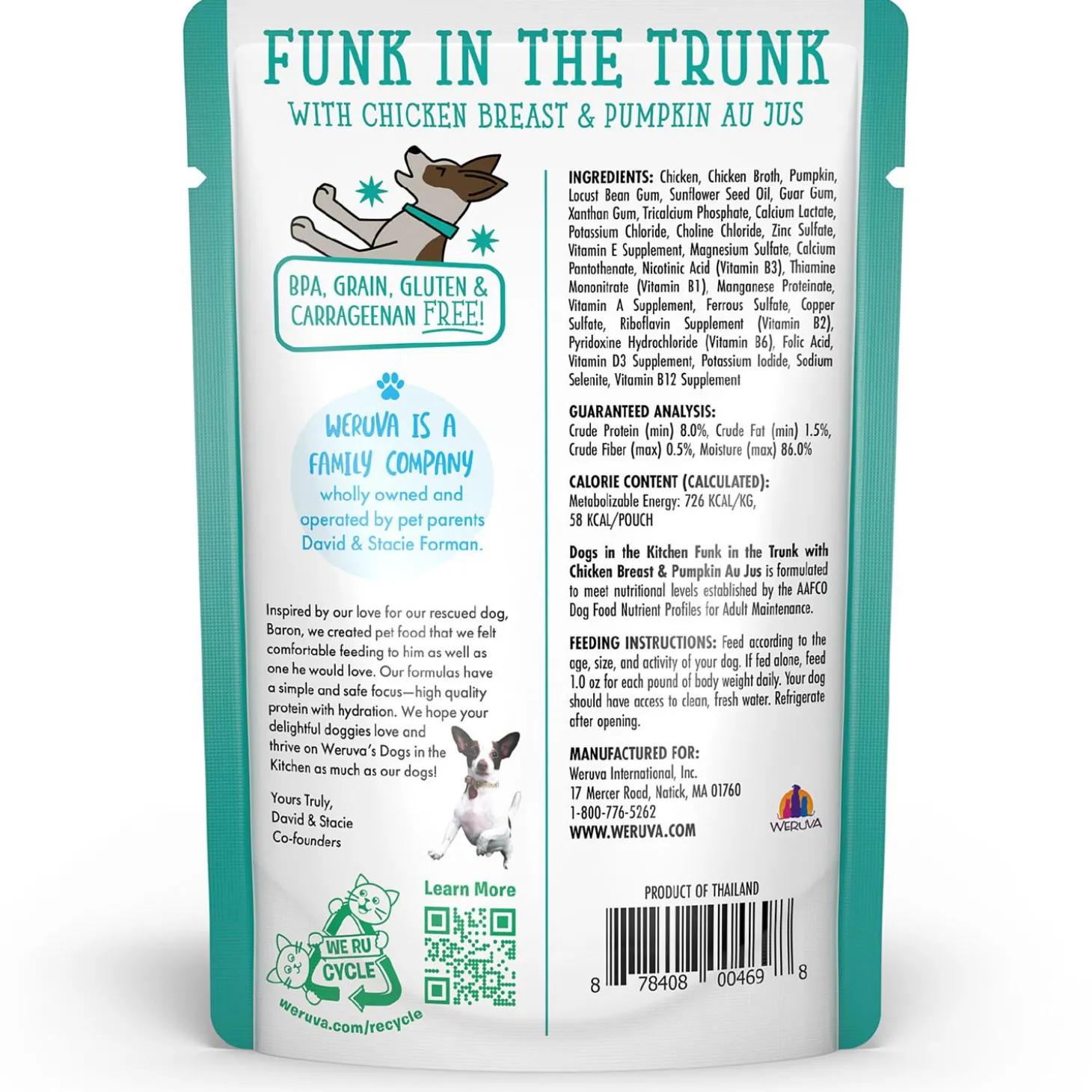 Dogs in the Kitchen Funk in the Trunk with Chicken Breast & Pumpkin Adult Dog Food