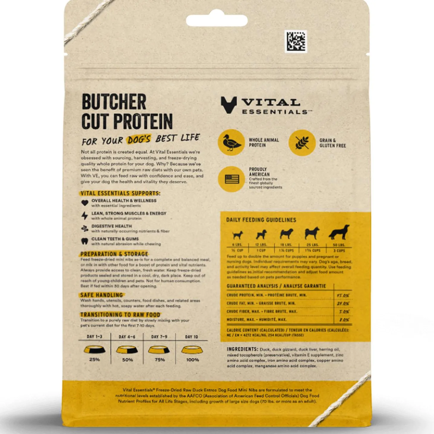Duck Entree Mini Nibs Dog Food