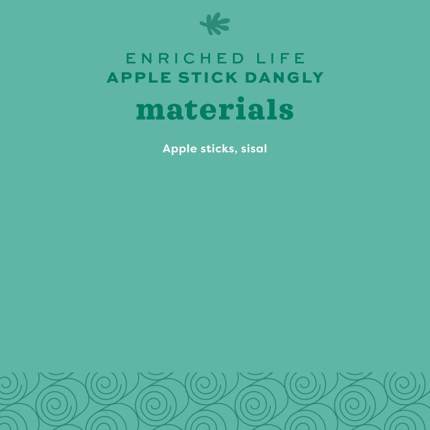 Enriched Life Apple Stick Dangly Small Animal Toy