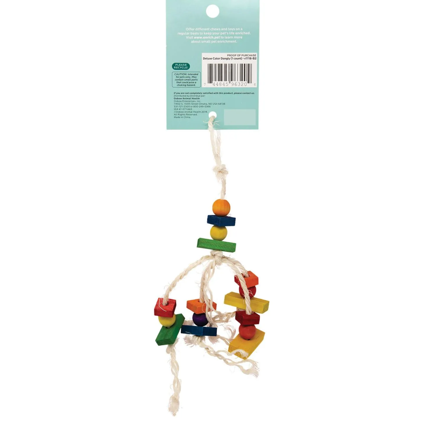 Enriched Life Deluxe colour Dangly Small Animal Toy
