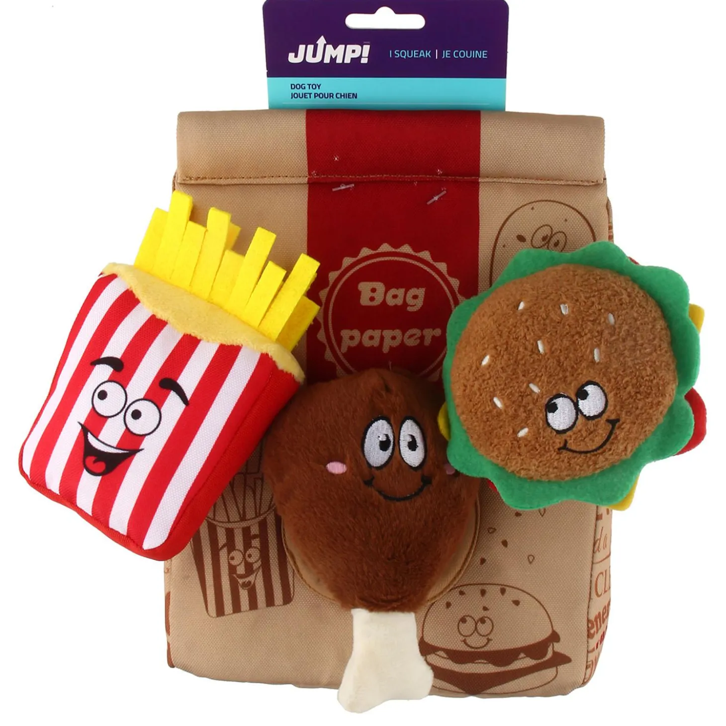 Fast Food Burrow Dog Toy