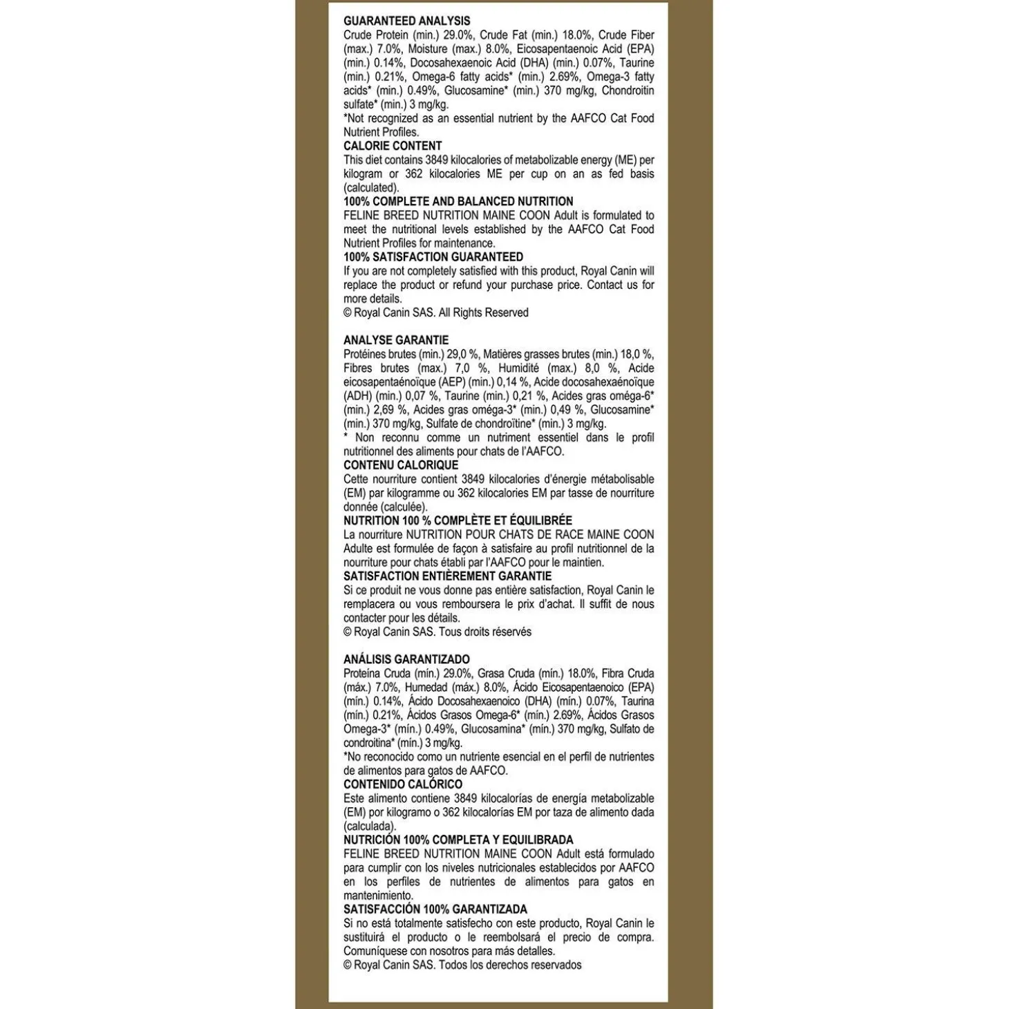 Feline Breed Nutrition Maine Coon Adult Cat Food