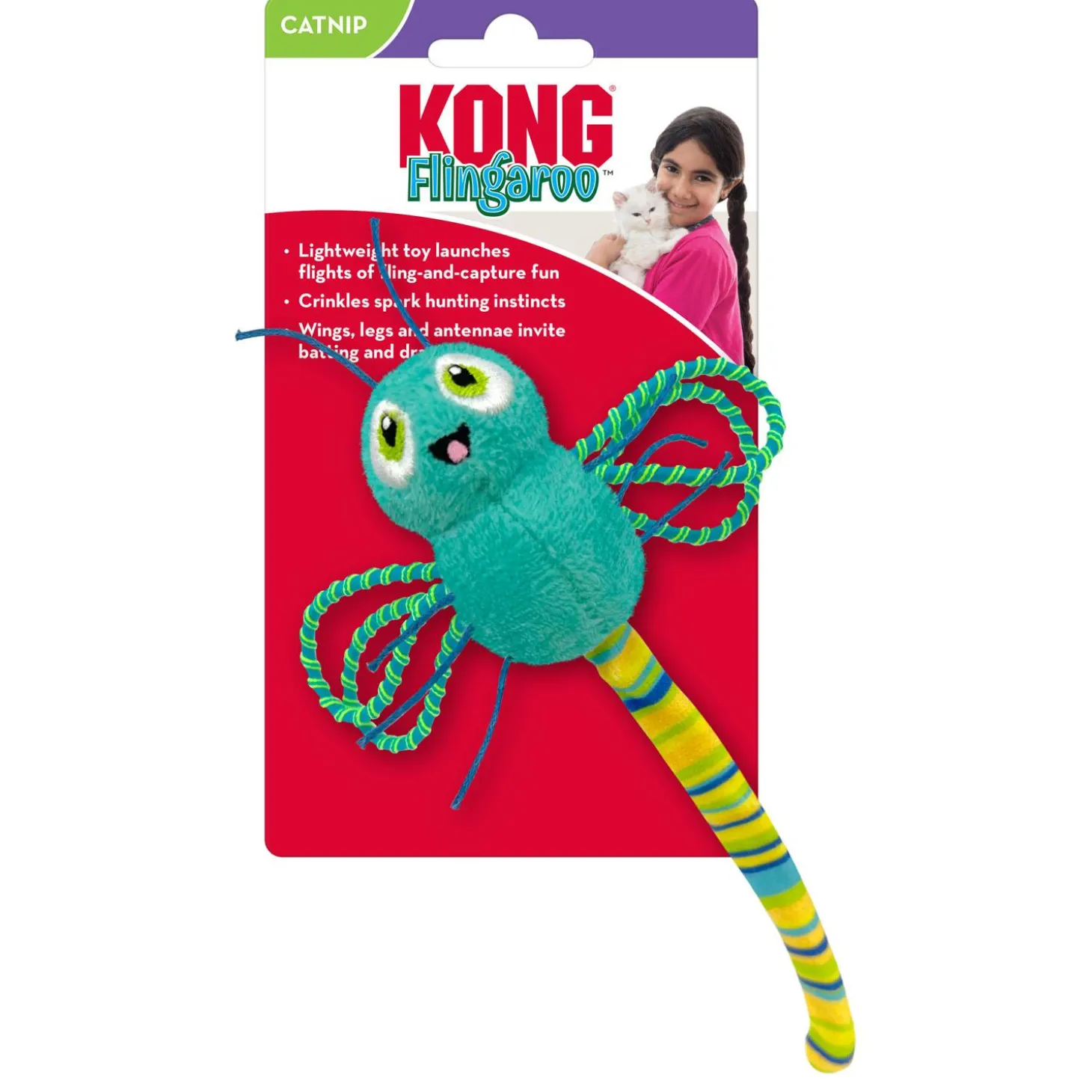 Flingaroo Dragonfly Assorted Colours Cat Toy