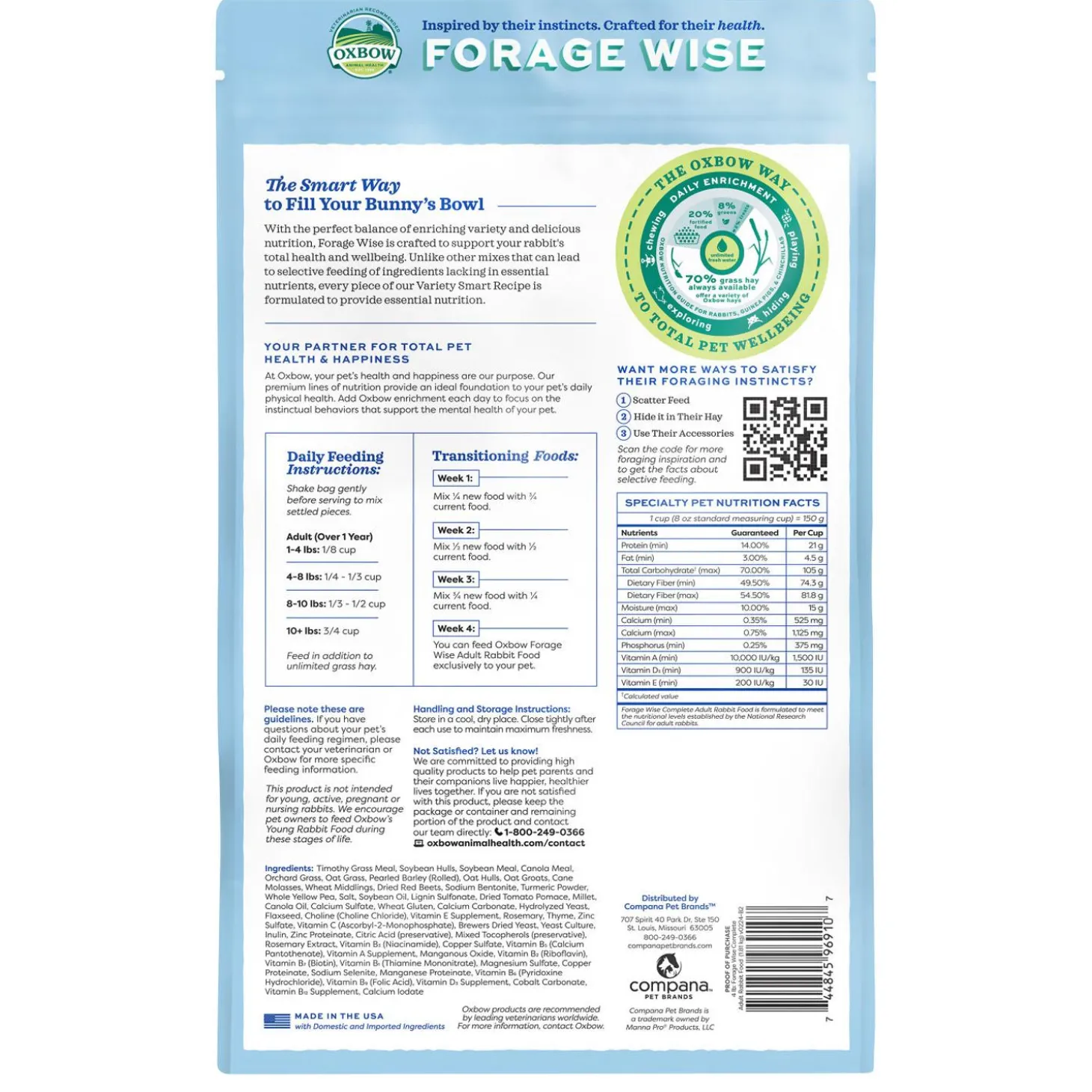 Forage Wise Complete Adult Rabbit Food