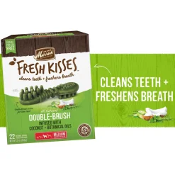 Fresh Kisses Double-Brush Coconut & Botanical Oils Medium Breed Dog Treats