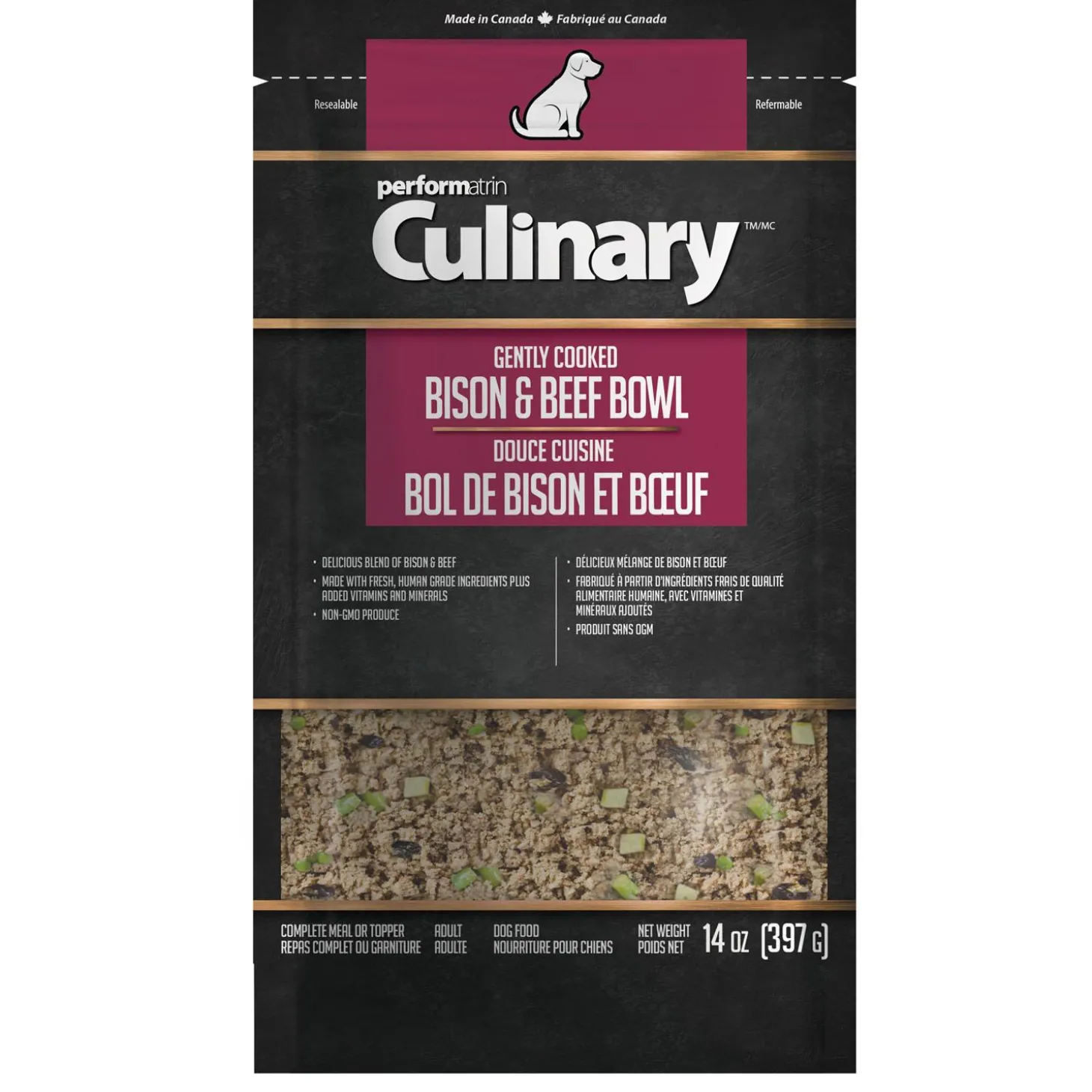 Gently Cooked Bison & Beef Bowl Adult Dog Food