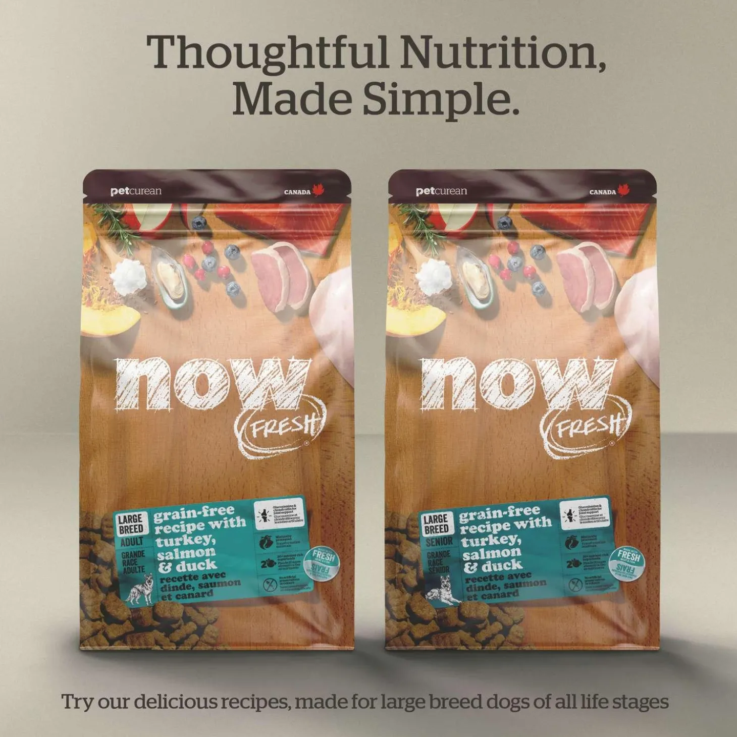 Grain-Free Turkey, Salmon & Duck Recipe Large Breed Puppy Dog Food