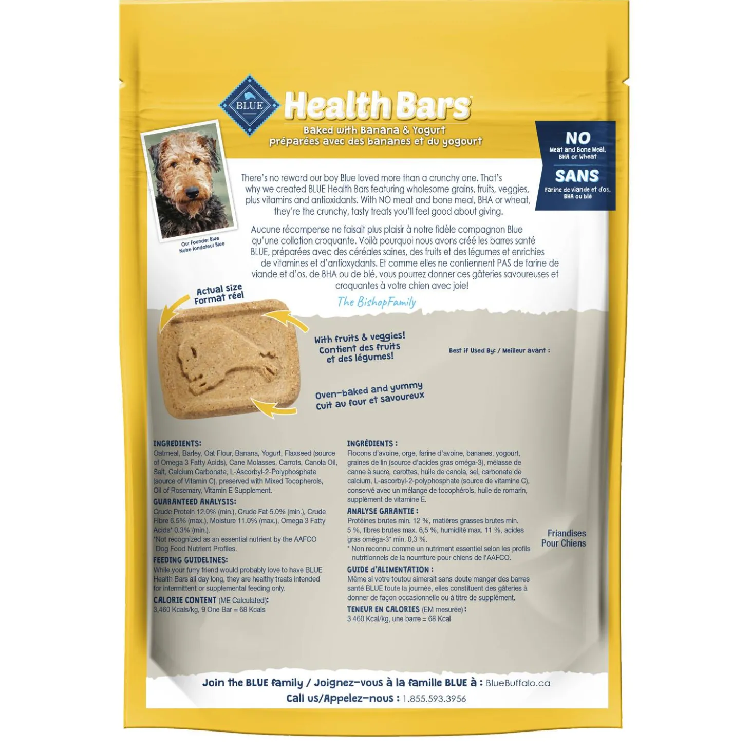 Health Bars Banana & Yogurt Original Dog Treats