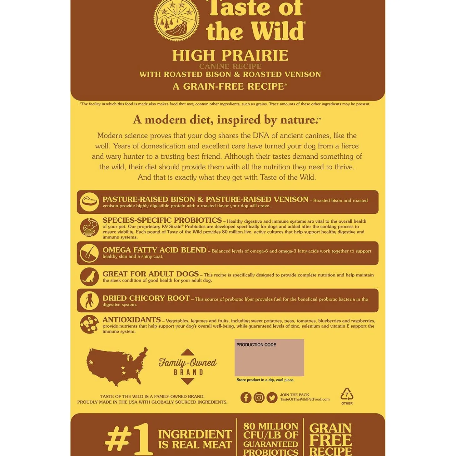 High Prairie Canine Formula with Bison & Roasted Venison Dog Food