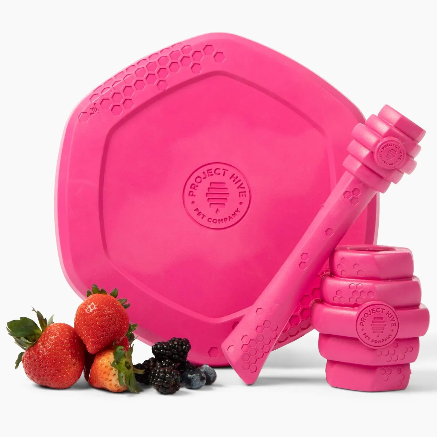 Hive Disc and Lick Mat Wild Berry Scented Dog Toy