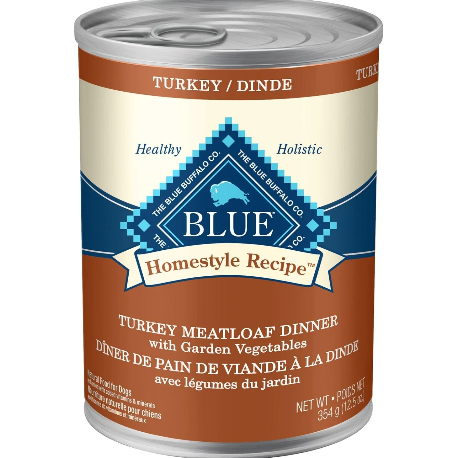 Homestyle Recipe Turkey Meatloaf Dinner with Garden Vegetables Adult Dog Food