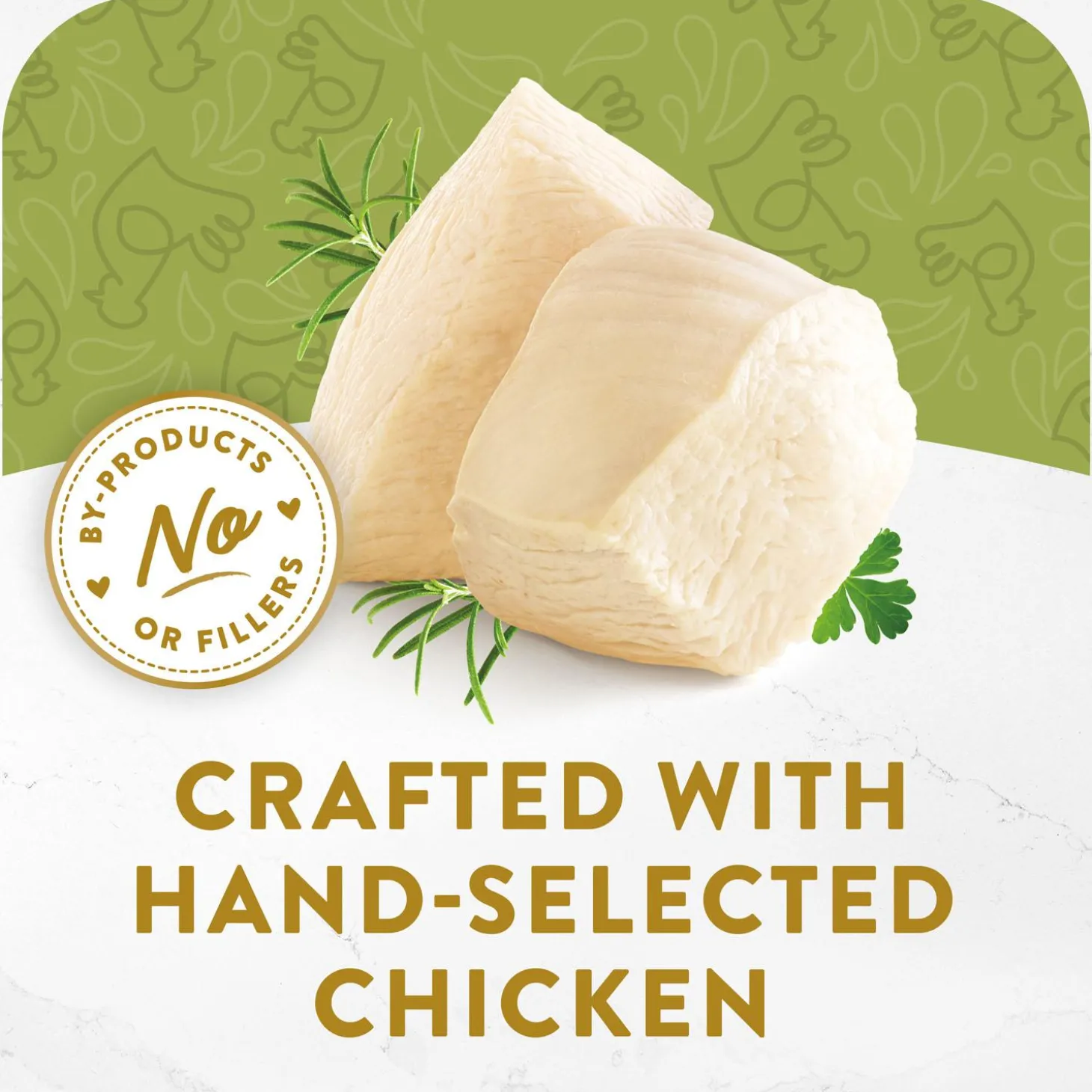 Hors d'Oeuvre White Meat Chicken Appetizer Cat Food Topper