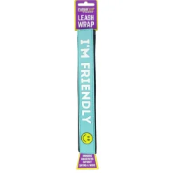 I'm Friendly Blue Dog Leash Wrap