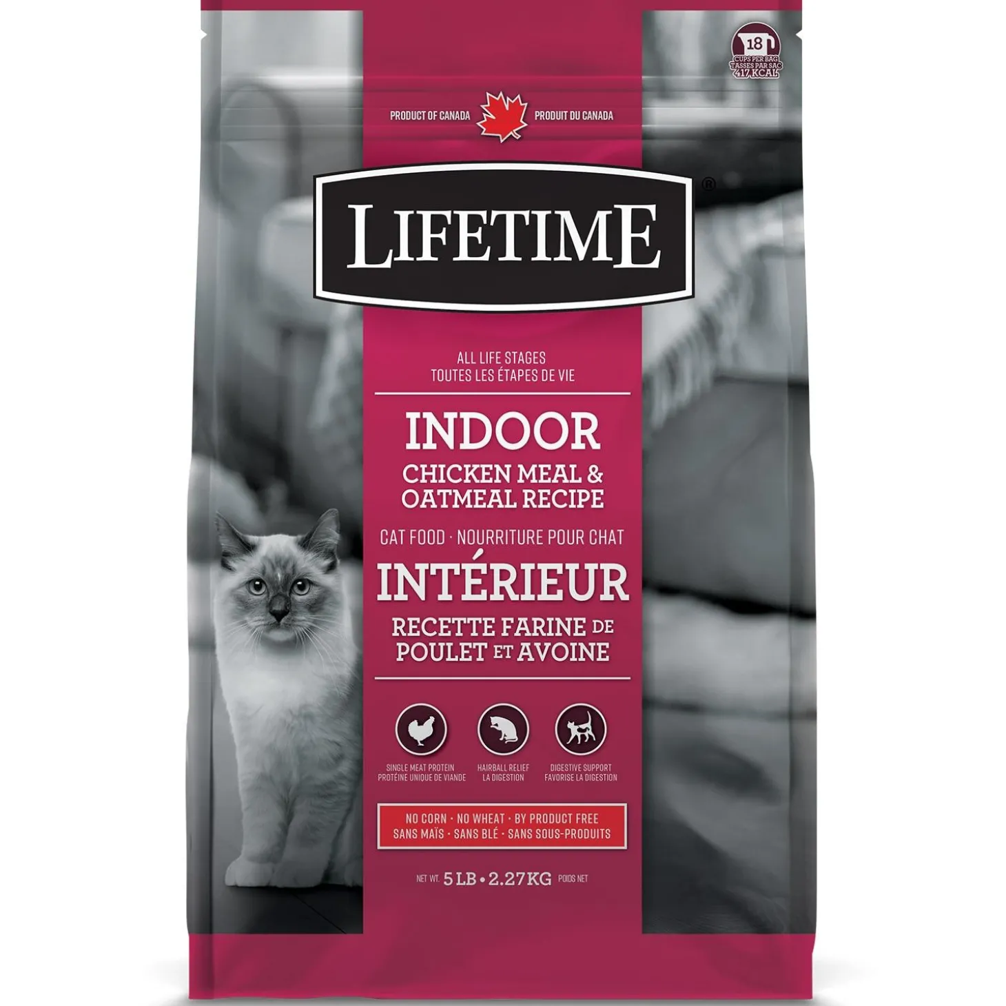 Indoor Chicken Meal & Oatmeal Recipe Cat Food