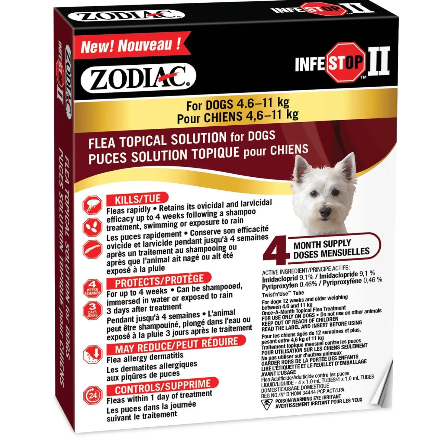 Infestop II Topical Solution for Dogs Between 4.6-11kg