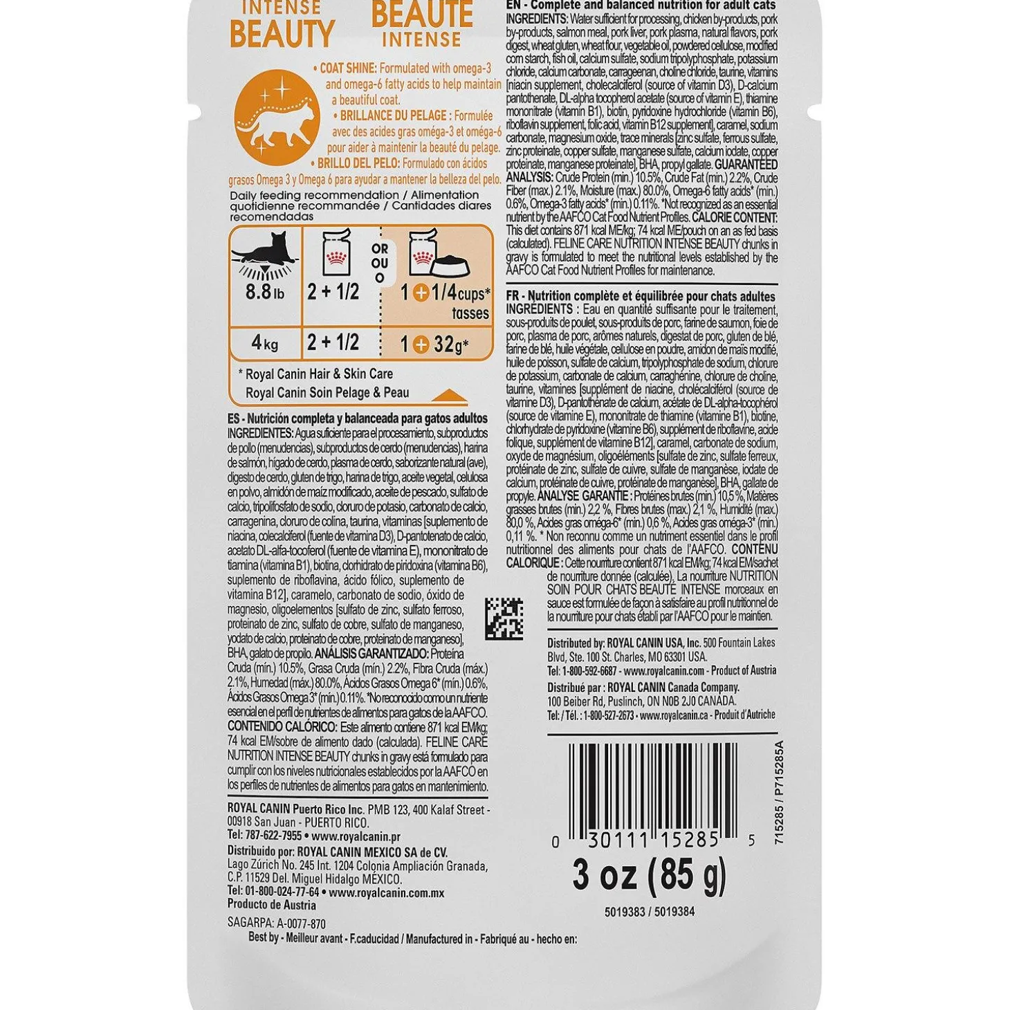 Intense Beauty Chunks in Gravy Pouch Cat Food