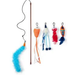 5-in-1 Woodland Teaser Wand Set Cat Toy