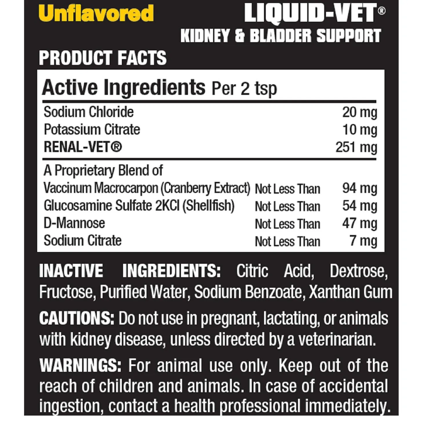 Kidney & Bladder Support Unflavoured Cat Supplement