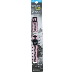 Lazer Brite Reflective Pink Hearts Adjustable Breakaway Cat Collar