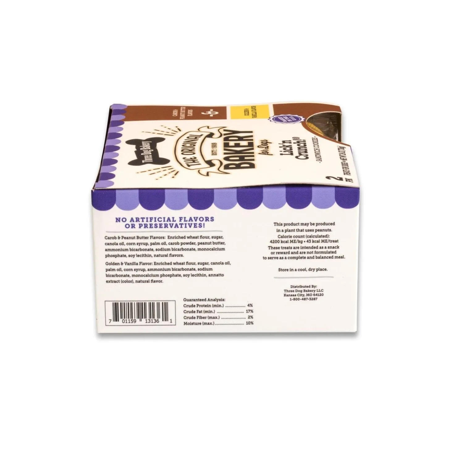 Lick'n Crunch! Carob & Peanut Butter Flavours & Golden & Vanilla Flavour Dog Treats