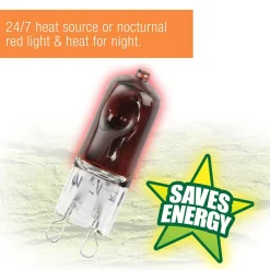 Light & Heat Mini Halogen Night Red Bulb 25W