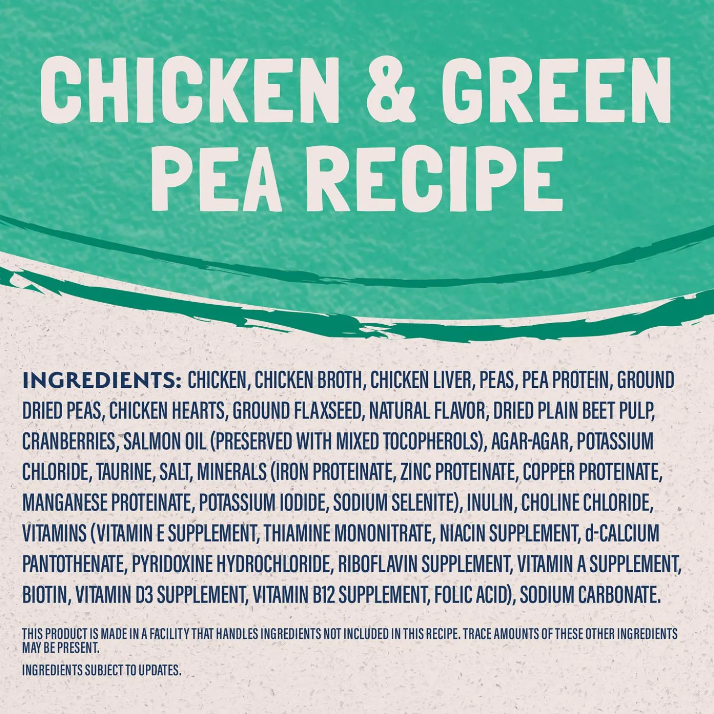 Limited Ingredient Chicken & Green Pea Formula Adult Cat Food