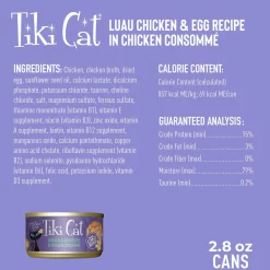 Luau Chicken & Egg Recipe in Chicken Consomme Cat Food