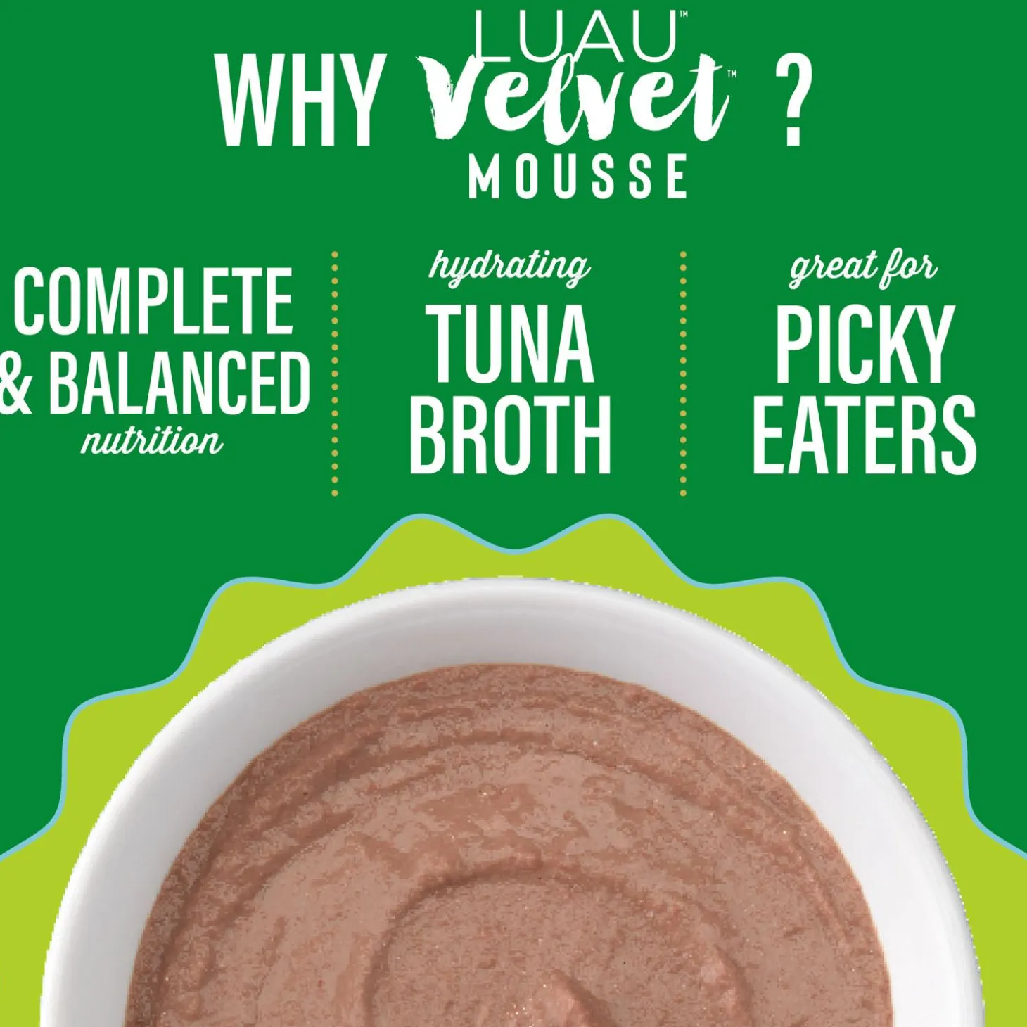 Luau Velvet Mousse Tuna & Mackerel in Broth Cat Food